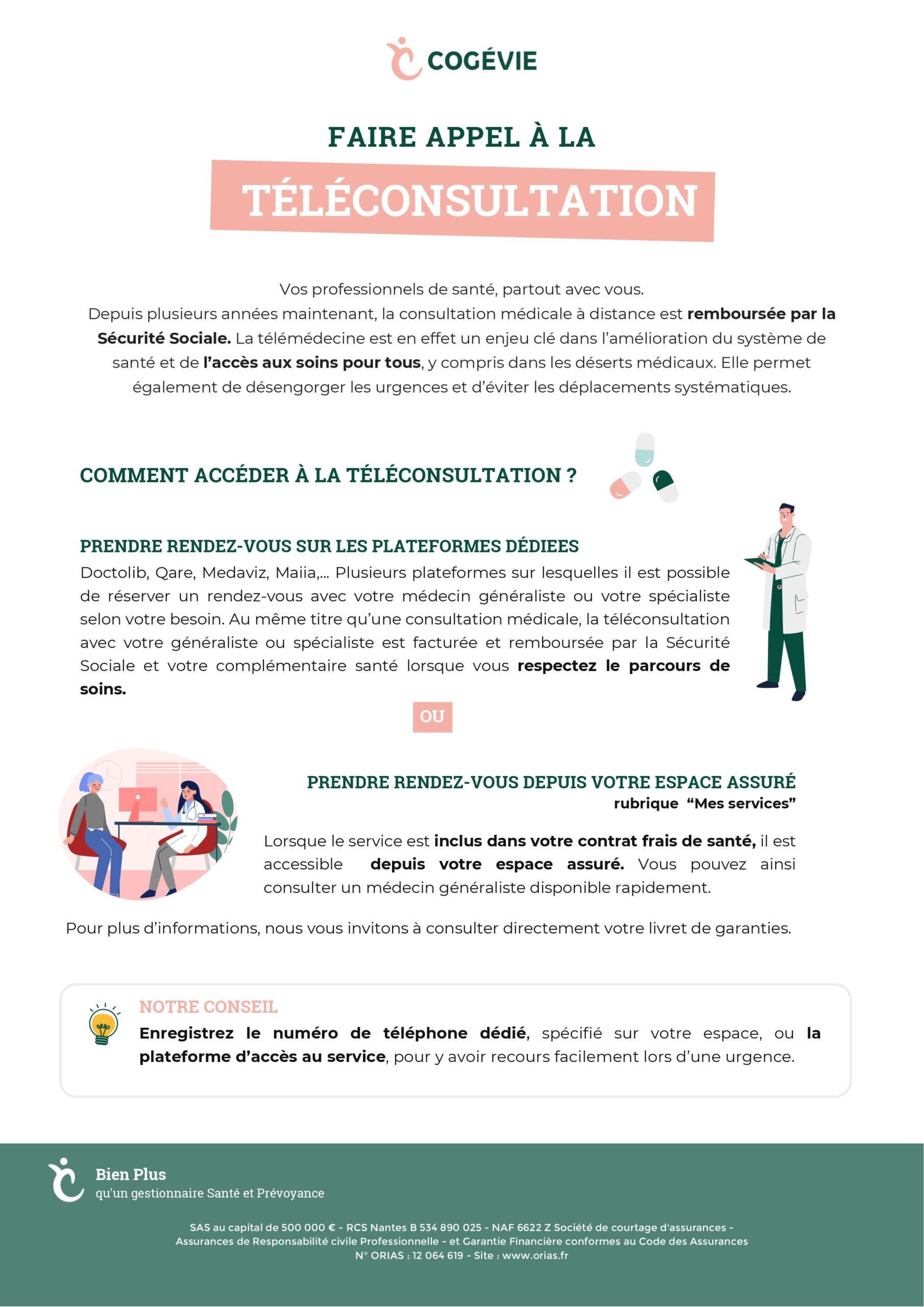 faire appel à la téléconsultation. Comment y accéder ? Prendre rendez-vous depuis cogevie